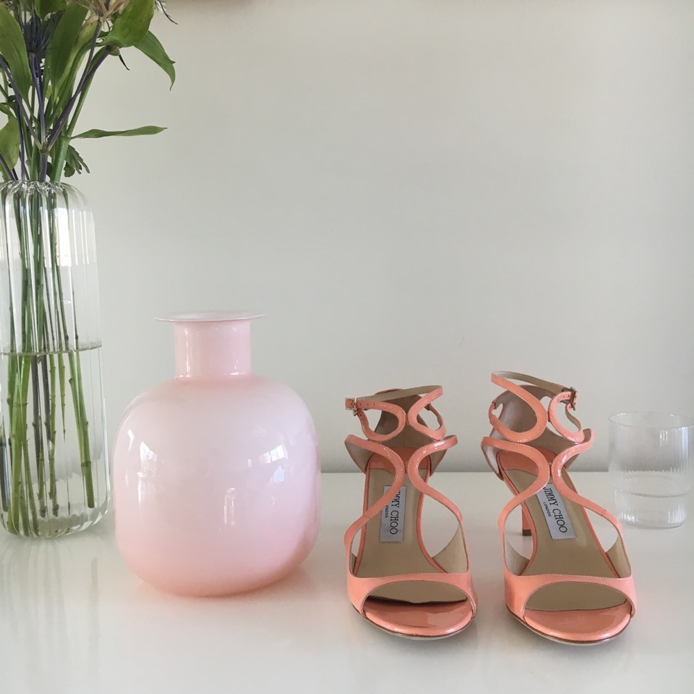 Jimmy Choo Lila Patent Crisscross Sandal